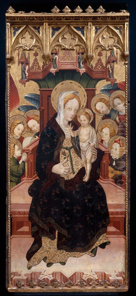 Virgin and Child Enthroned Oil Painting by Jaume Mateu