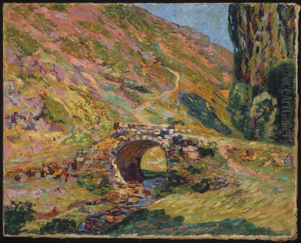 Bridge in the Mountains Oil Painting by Armand Guillaumin