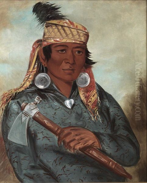 Wah-pe-say, The White Oil Painting by George Catlin