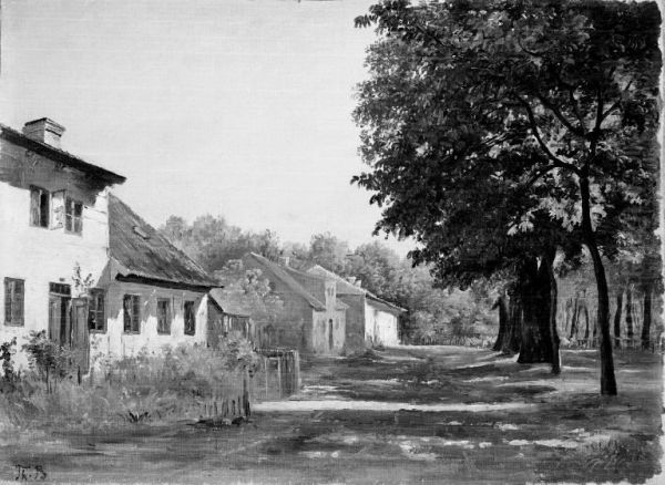 An Avenue. Frederiksvaerk Oil Painting by Thorald Brendstrup