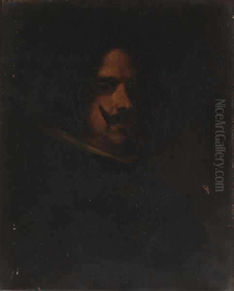 Head of a Man Oil Painting by William Merritt Chase