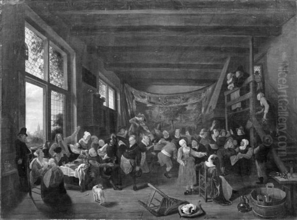 Peasants' Wedding Oil Painting by Jan Steen