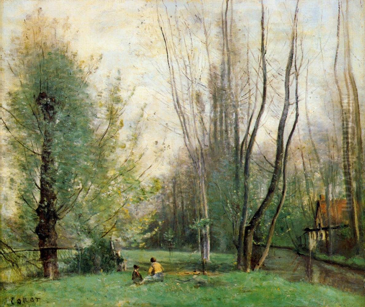 Morning at Beauvais Oil Painting by Jean-Baptiste Camille Corot