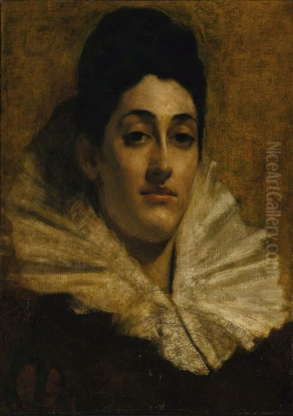 Portrait of Frances C. Houston Oil Painting by Thomas Dewing
