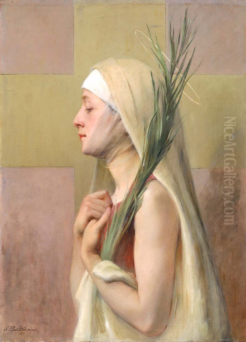 Une Martyre (Saint Thechla) Oil Painting by Sarah Paxton Ball Dodson