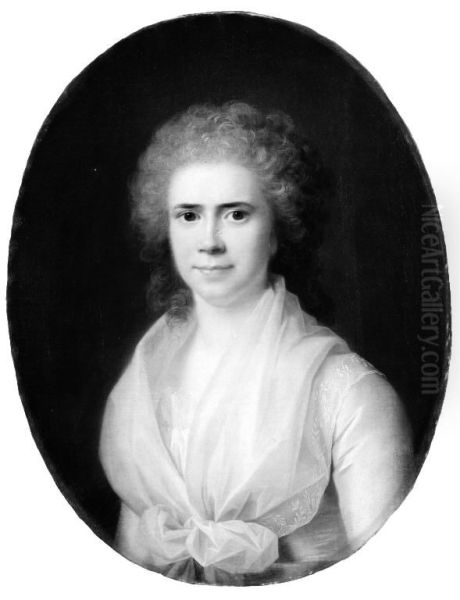 Johanne Sophie de Coninck, f. Wleugel Oil Painting by Jens Juel