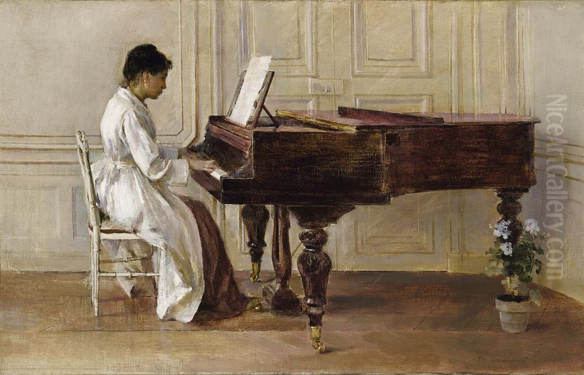At the Piano Oil Painting by Theodore Robinson At the Piano Oil Painting by Theodore Robinson