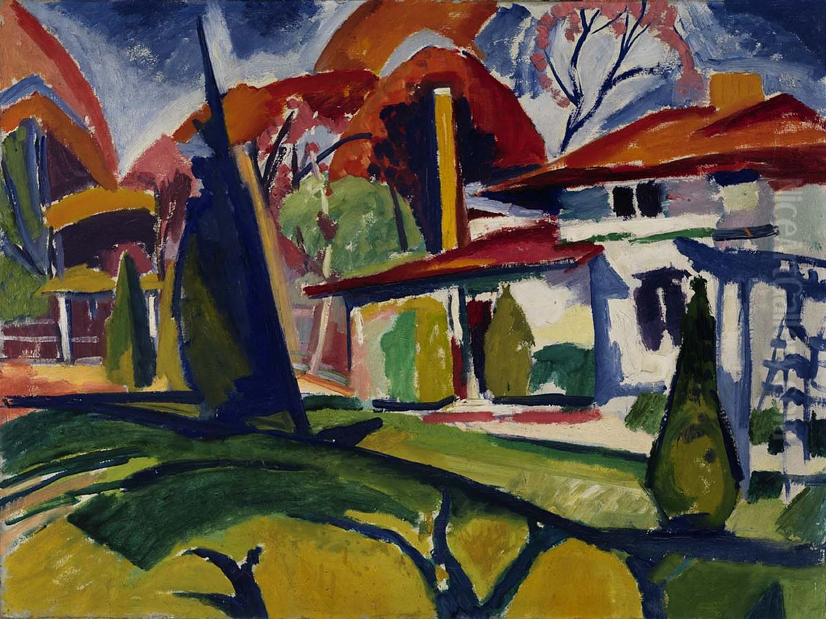 Newman's House Oil Painting by Henry Lyman Sayen