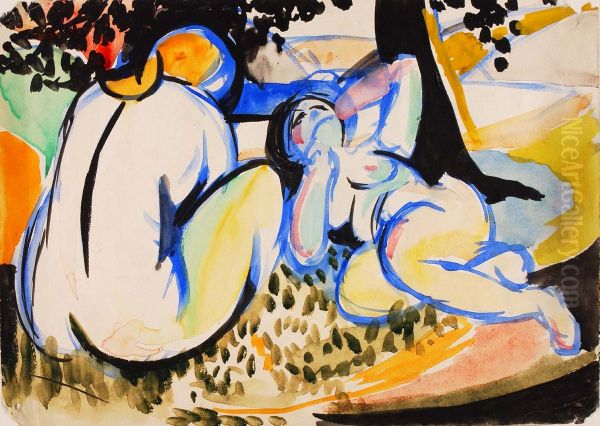 Nudes Oil Painting by Henry Lyman Sayen