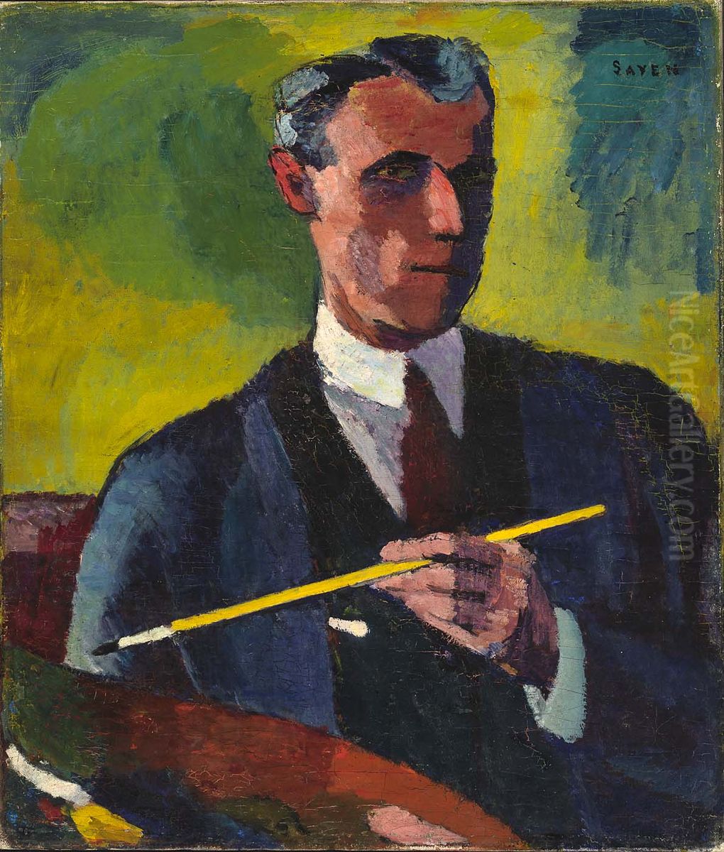 Self-Portrait Oil Painting by Henry Lyman Sayen