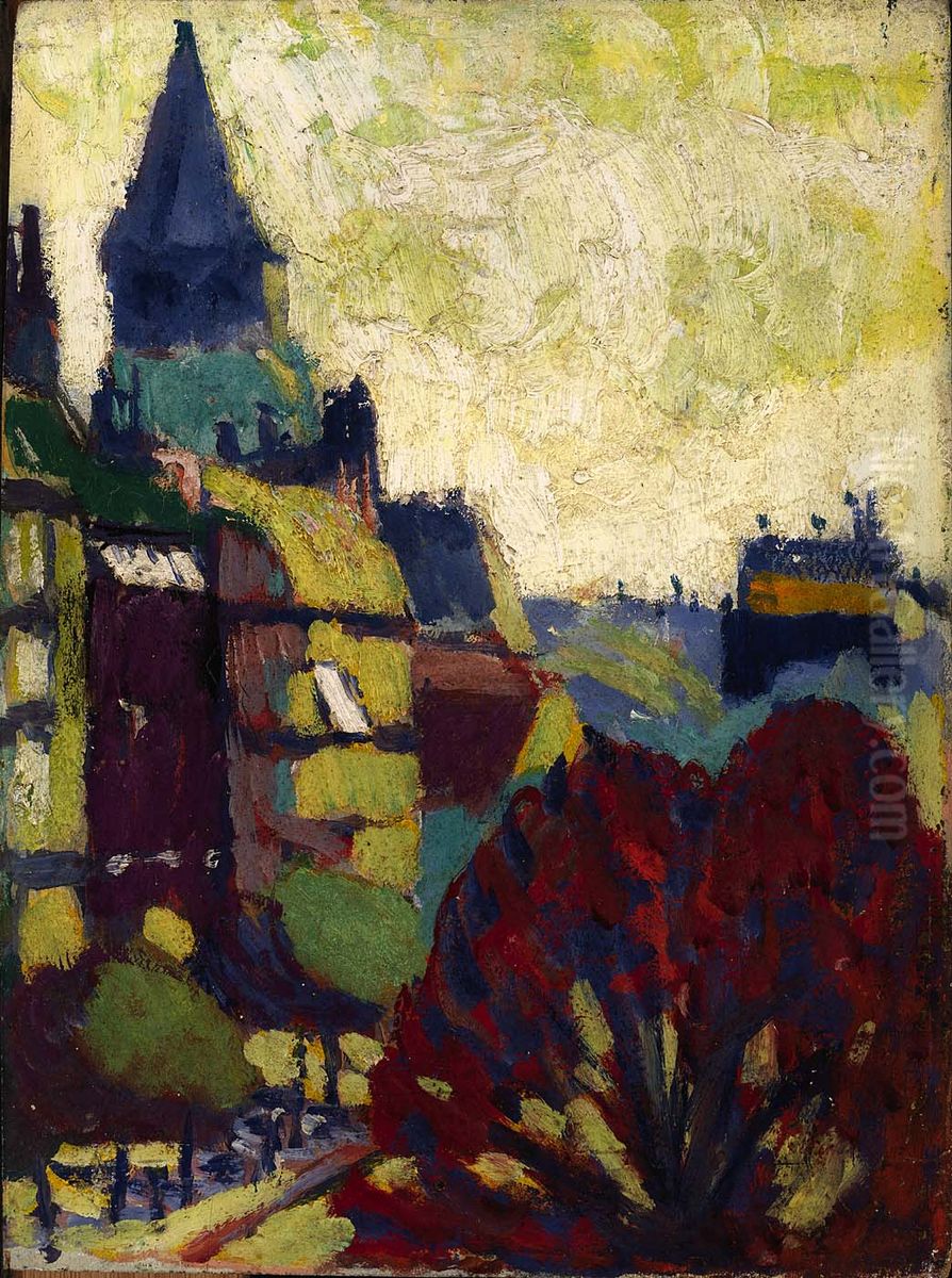 St. Germain des Pres Oil Painting by Henry Lyman Sayen