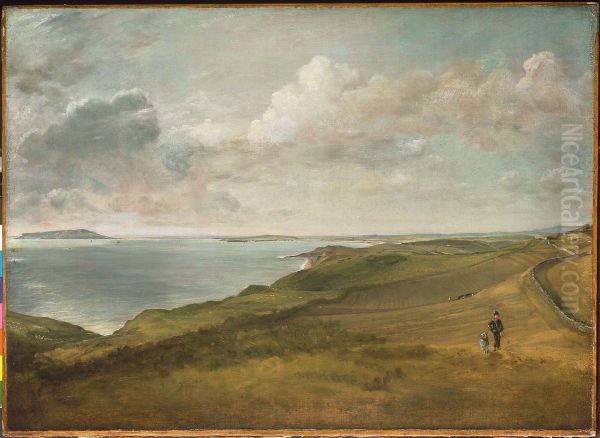 Weymouth Bay from the Downs above Osmington Mills Oil Painting by John Constable