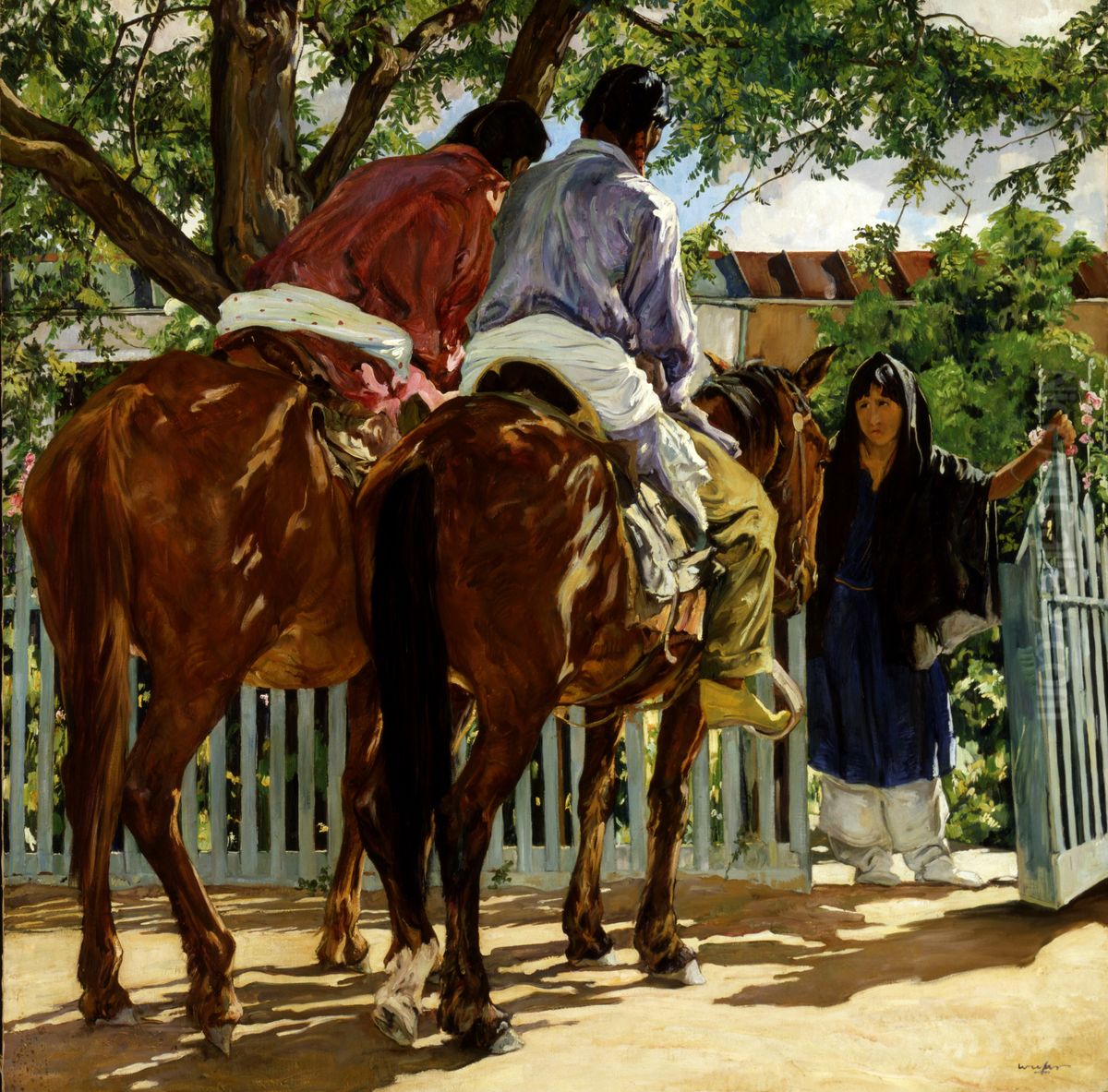 Callers Oil Painting by Walter Ufer
