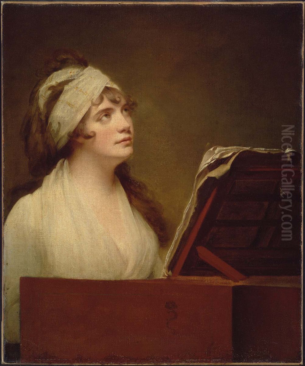 Miss Mary Tunaley Oil Painting by Joseph Wright of Derby