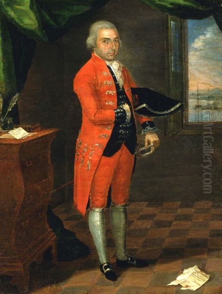Don Jose Mas Ferrer Oil Painting by Jose Campeche