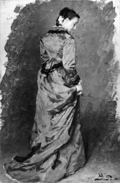 The Painter Agnes Paulsen, the Artist's Sister Oil Painting by Julius Paulsen