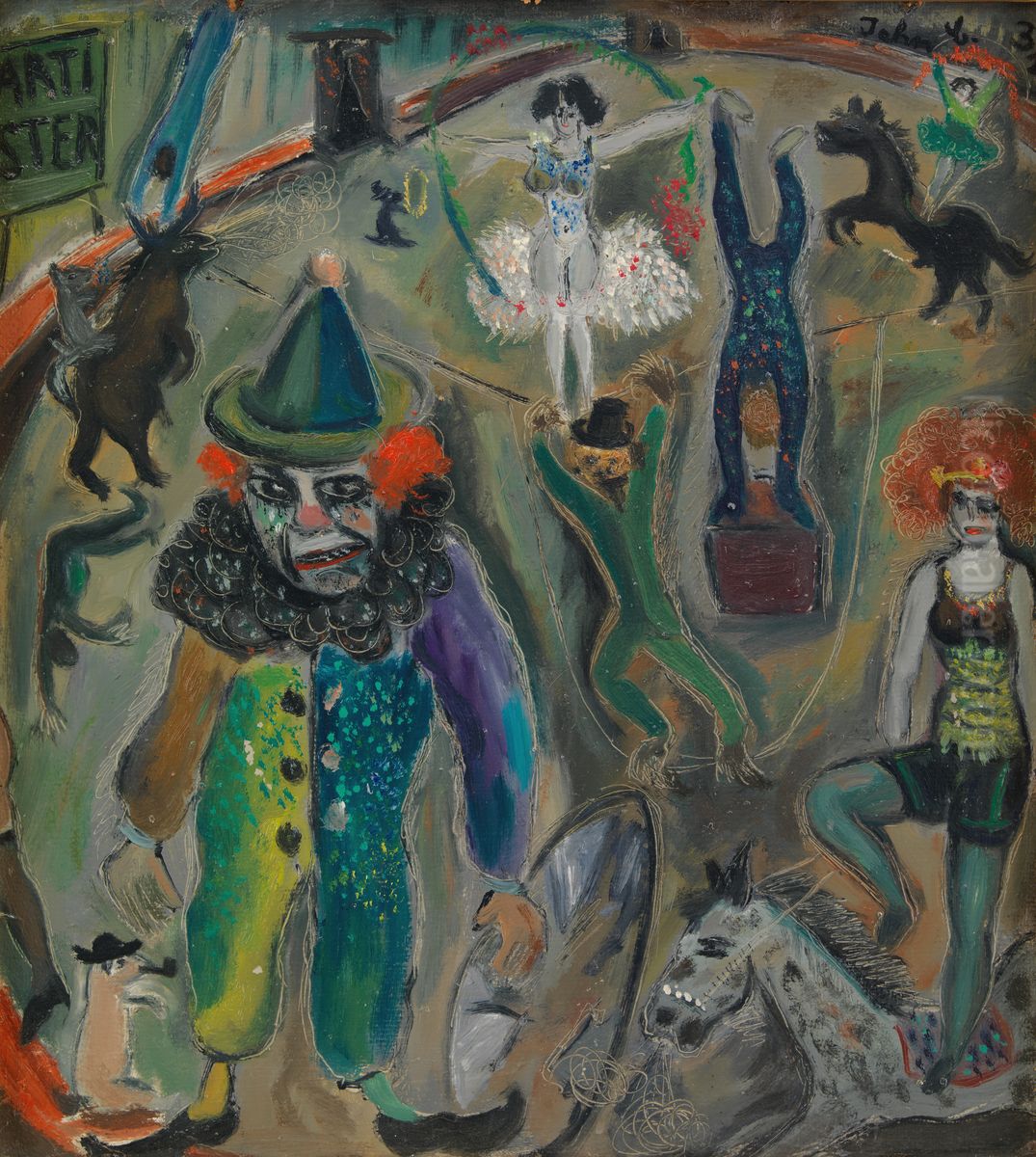 Gadebillede Oil Painting by John Christensen