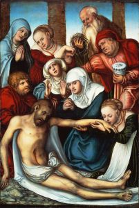 The lamentation over the dead Christ