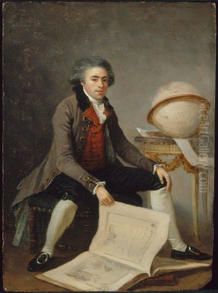 Portrait of a Man in his Study Oil Painting by Marguerite Gerard