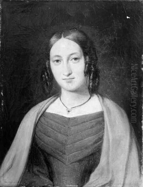 Emma Nansen, f. Schlegel, Jacob Nansens hustru Oil Painting by Wilhelm Marstrand