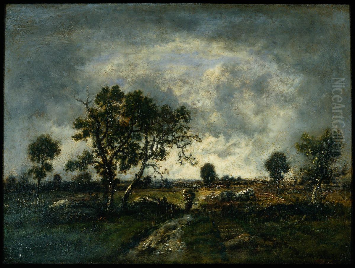 Fields at Barbizon Oil Painting by Narcisse Virgilio Diaz