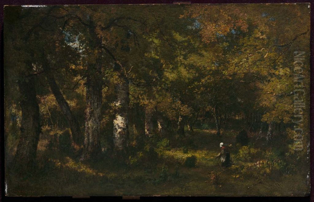 Forest Interior Oil Painting by Narcisse Virgilio Diaz