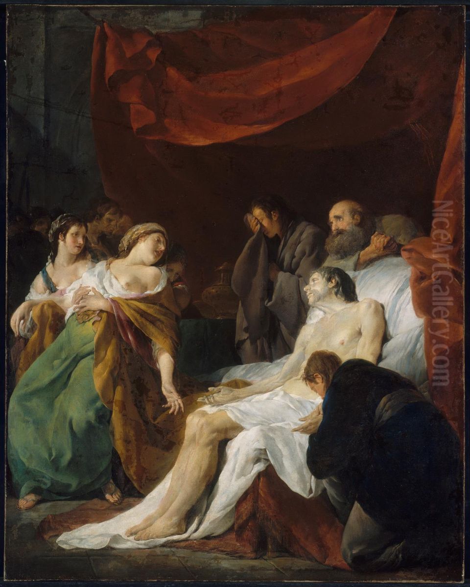 The Death of Seneca Oil Painting by Noel Halle