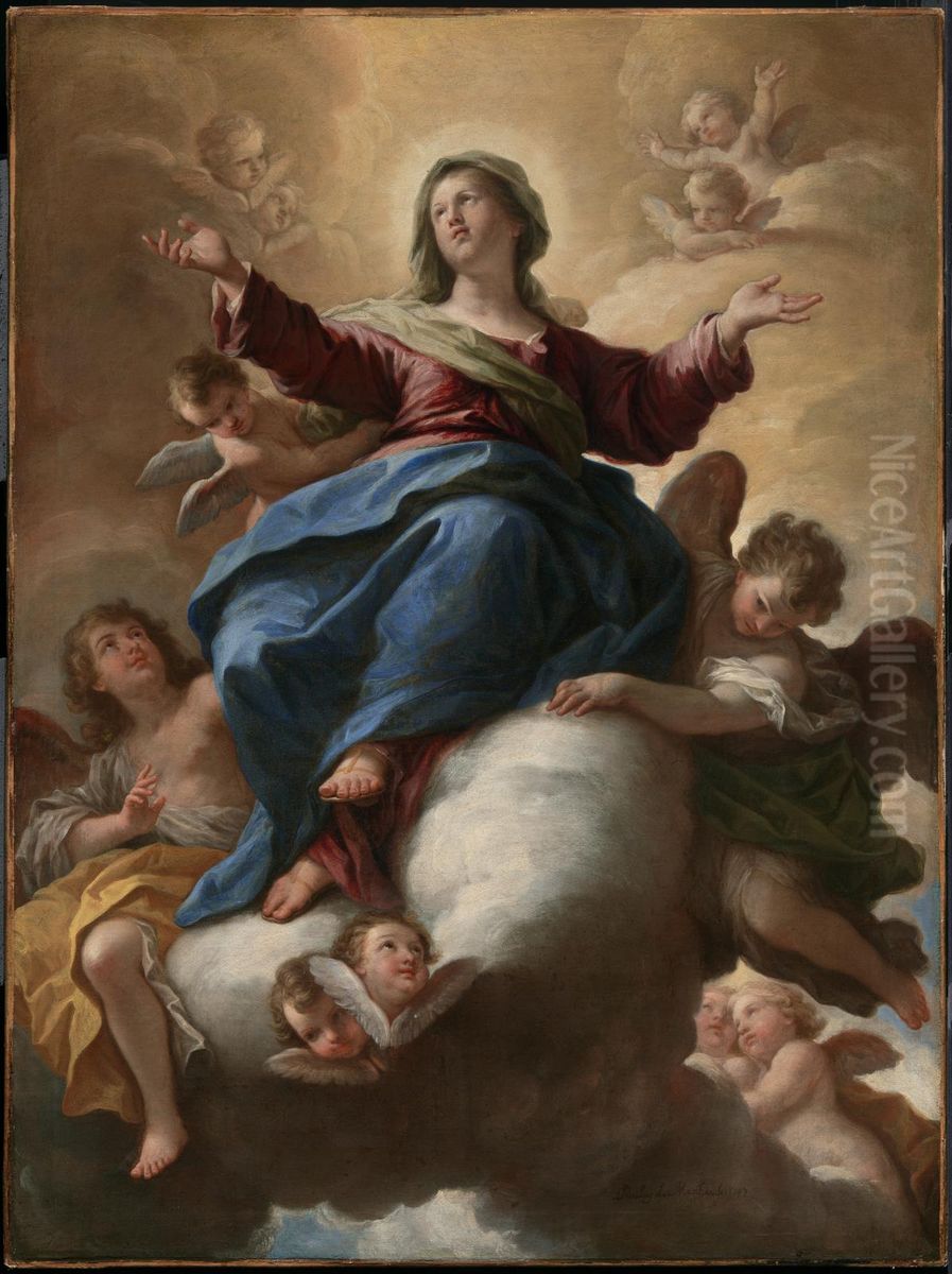 Assumption of the Virgin Oil Painting by Paolo de Matteis