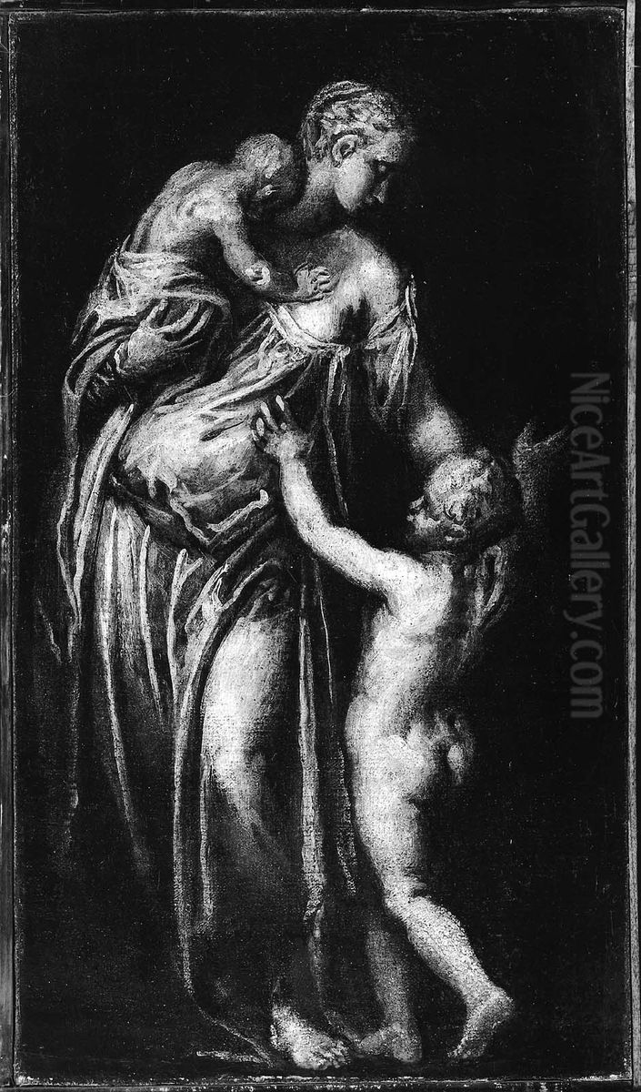 Allegorical Figure of Charity Oil Painting by Paolo Veronese (Caliari)