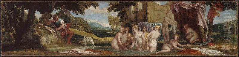 Actaeon Watching Diana and Her Nymphs Bathing Oil Painting by Paolo Veronese (Caliari)