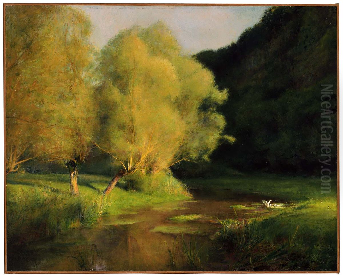 Willows by a Stream Oil Painting by Pascal Dagnan-Bouveret