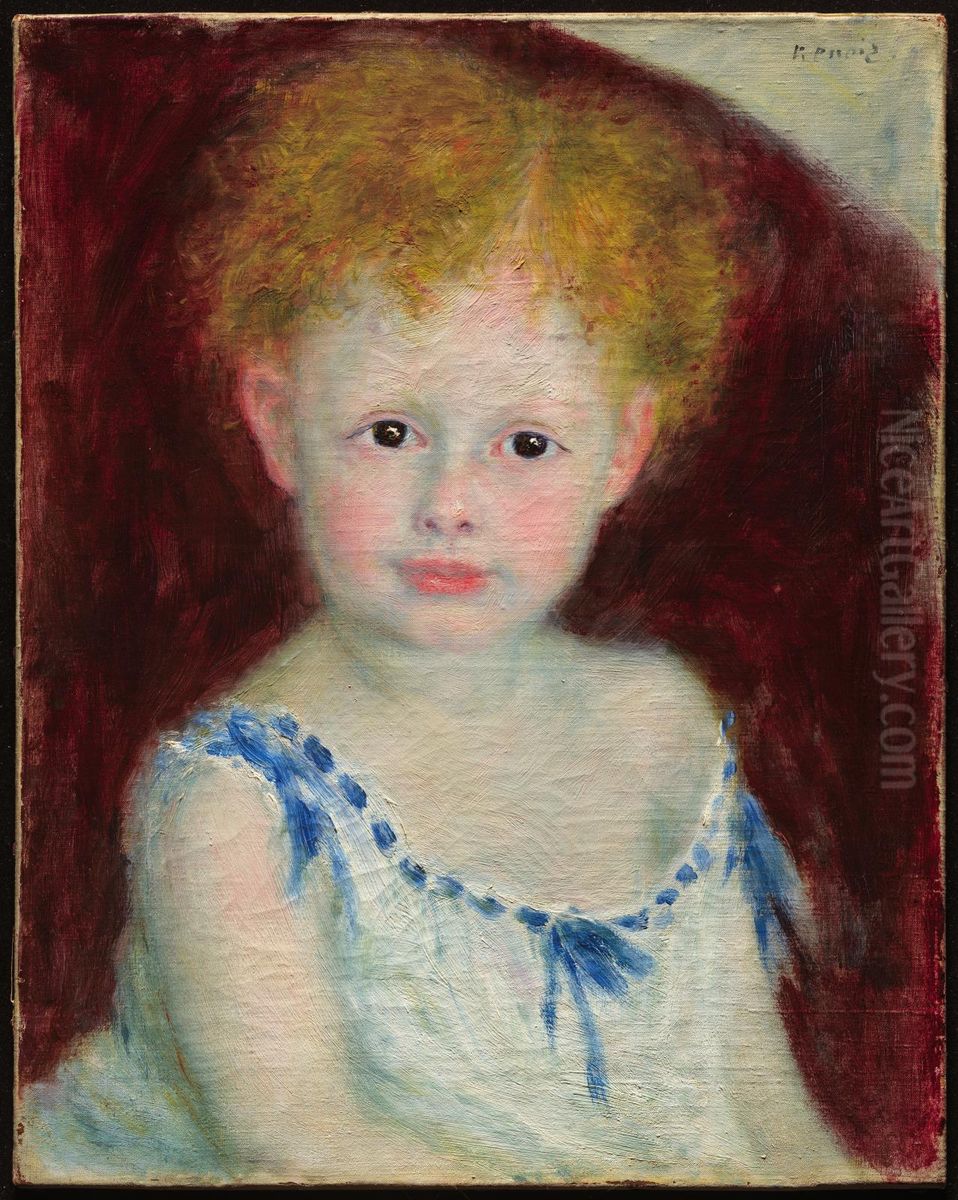 Jacques Bergeret as a Child Oil Painting by Pierre Auguste Renoir