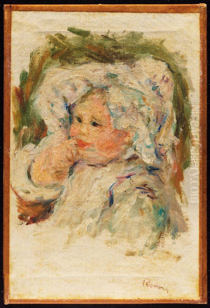 Portrait of a Young Child Oil Painting by Pierre Auguste Renoir