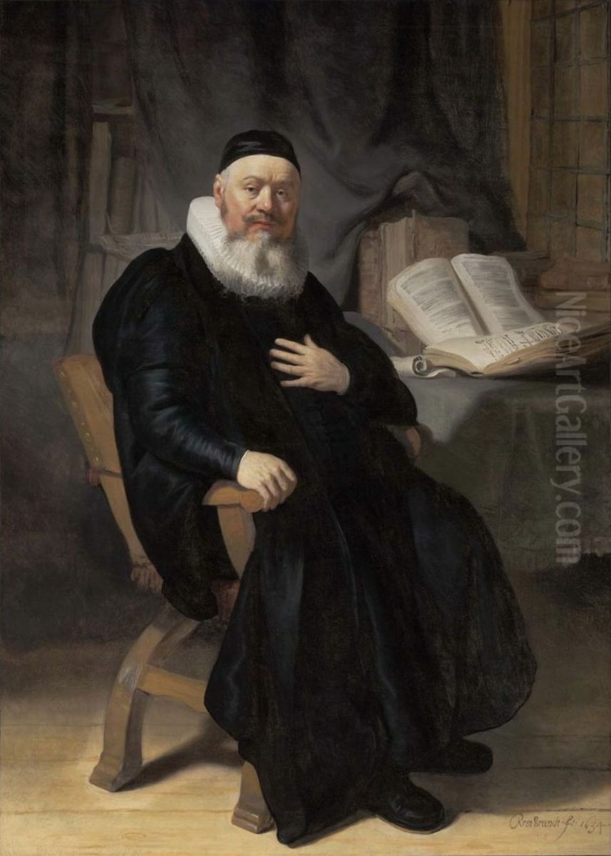 Reverend Johannes Elison Oil Painting by Rembrandt Reverend Johannes Elison Oil Painting by Rembrandt