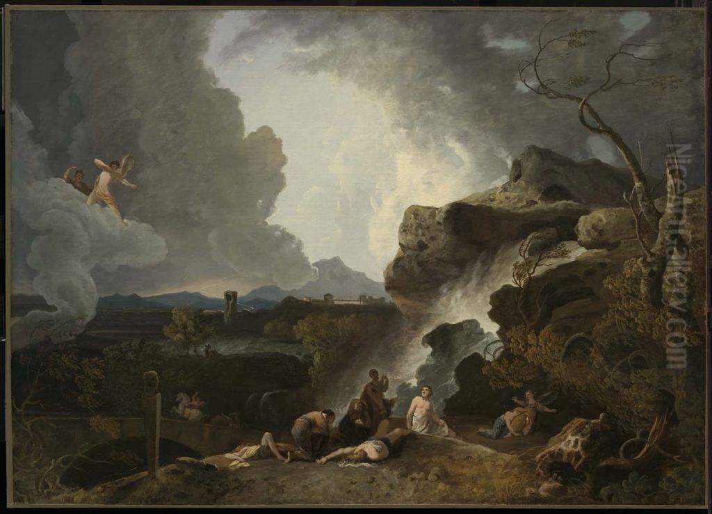 Apollo Destroying the Children of Niobe Oil Painting by Richard Wilson