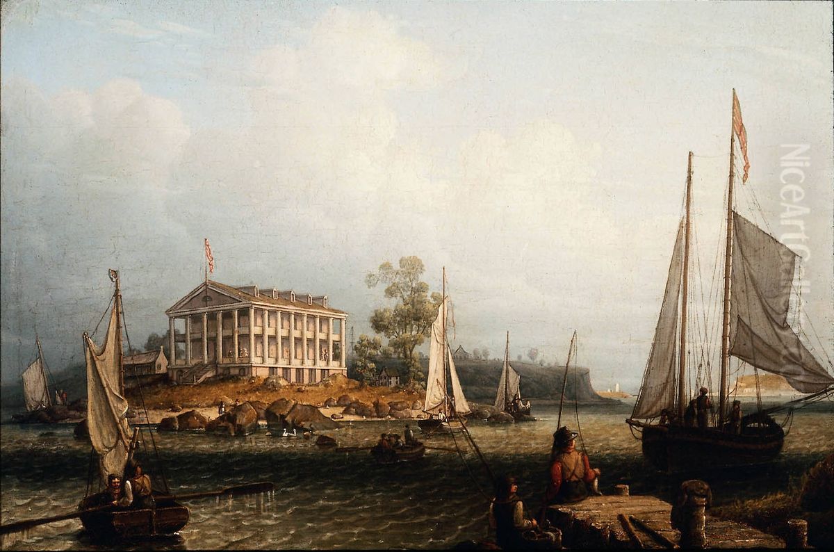 Rainsford's Island, Boston Harbor Oil Painting by Robert Salmon