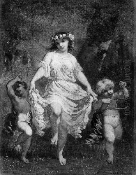 Nymph and Cupids Oil Painting by Thomas Couture