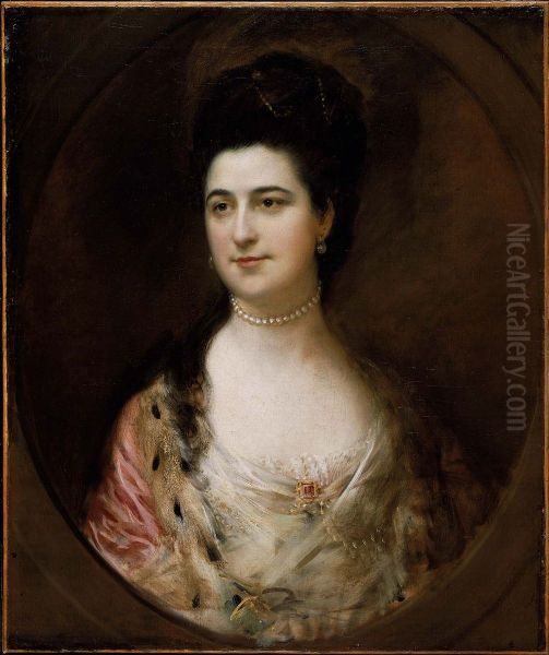 Mrs. Thomas Mathews Oil Painting by Thomas Gainsborough
