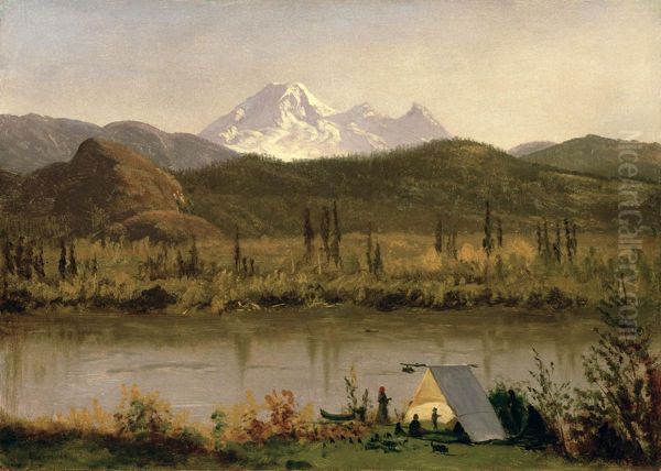 Mount Baker, Washington, from the Frazier River Oil Painting by Albert Bierstadt