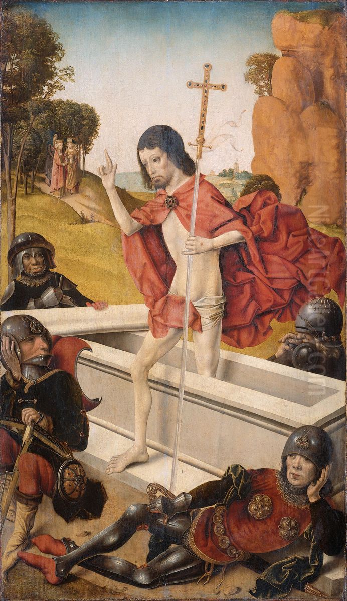 The resurrection of Christ.[1] Oil Painting by unknown