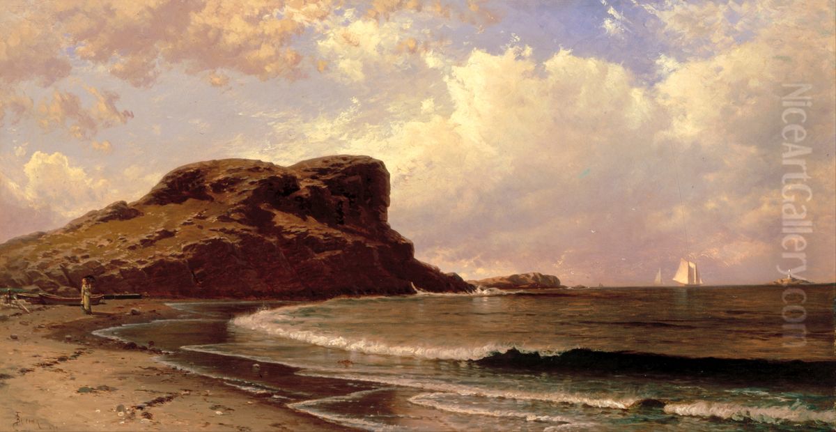 Castle Rock, Nahant, Massachusetts Oil Painting by Alfred Thompson Bricher