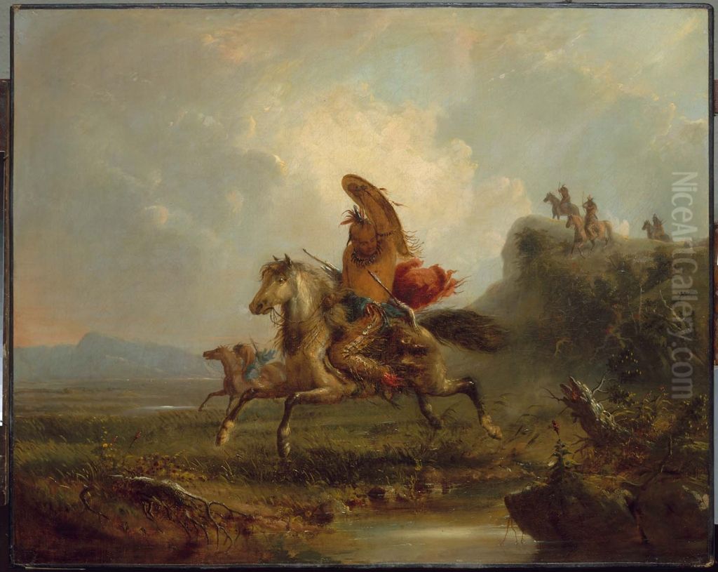 War Ground Oil Painting by Alfred Jacob Miller