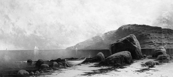 Along the Cohasset Shore Oil Painting by Alfred Thompson Bricher