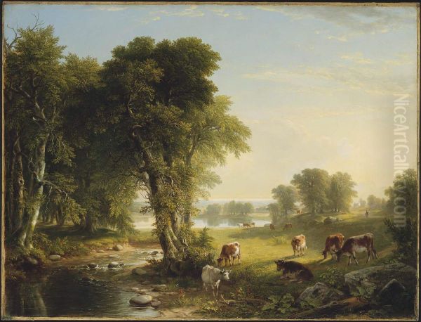 The Babbling Brook Oil Painting by Asher Brown Durand