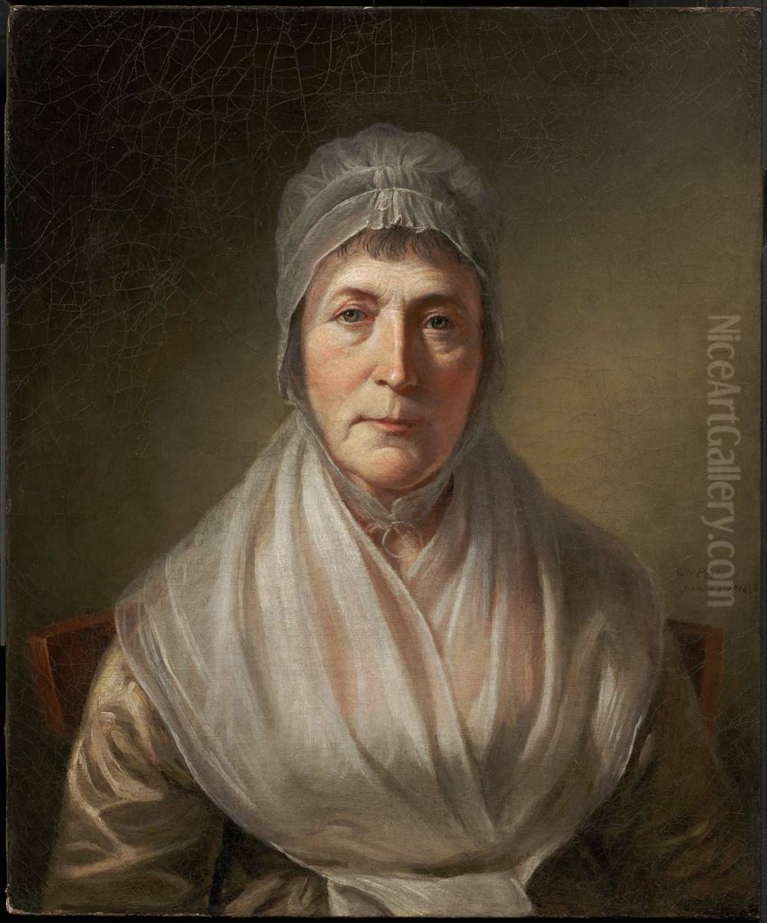 Mrs. Charles Willson Peale (Hannah Moore) Oil Painting by Charles Willson Peale