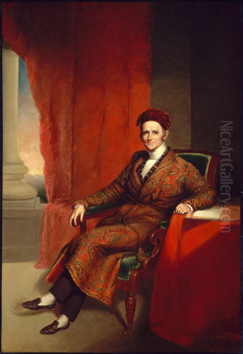 Portrait of Amos Lawrence Oil Painting by Chester Harding