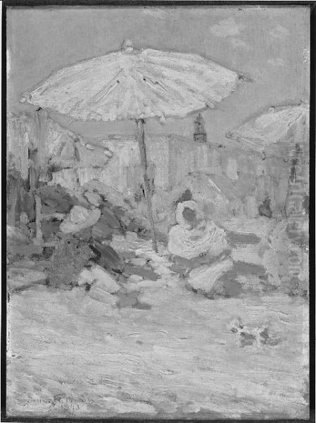 Scene in Mexico City Oil Painting by Denman Ross