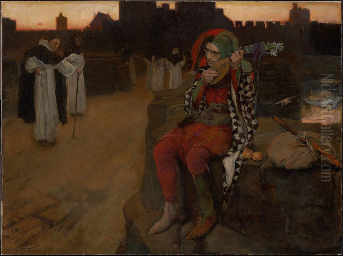 The Bridge Oil Painting by Edwin Austin Abbey