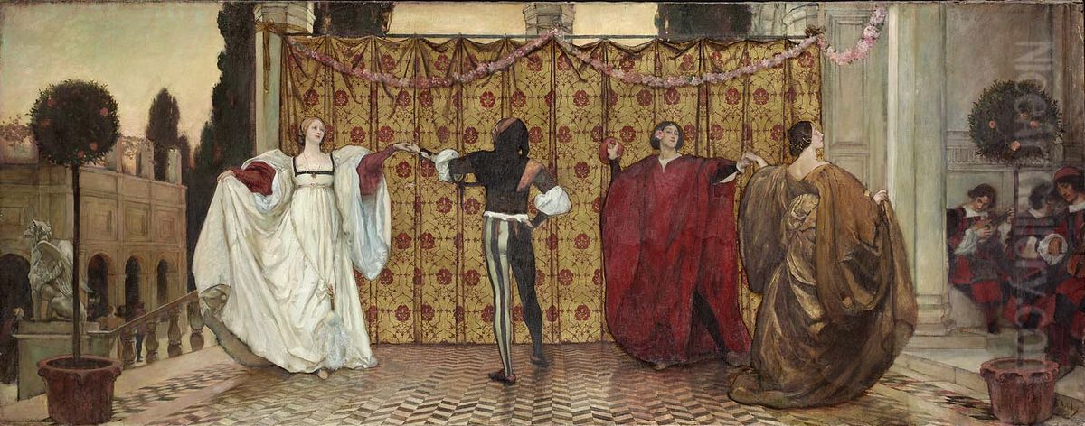 A Pavane Oil Painting by Edwin Austin Abbey