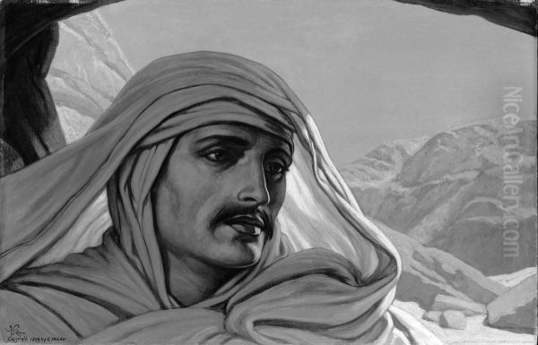 Lazarus Rising from the Tomb Oil Painting by Elihu Vedder